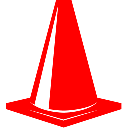 256x256 Red Traffic Cone Icon
