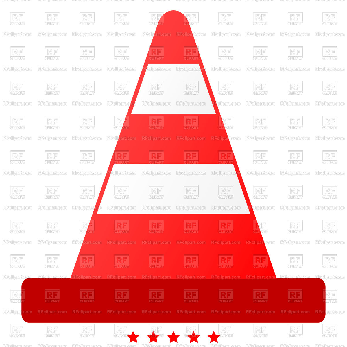 1200x1200 Road Cone Icon Illustration Color Simple Style Vector Image