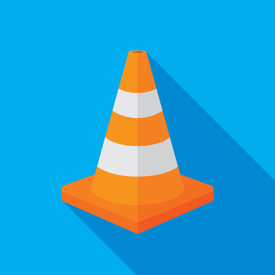900x900 Traffic Cone Icon Flat