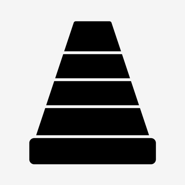 640x640 Vector Traffic Cone Icon, Traffic, Traffic Cone, Vlc Icon Png