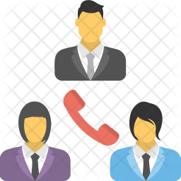256x256 Conference Call Icon Of Flat Style