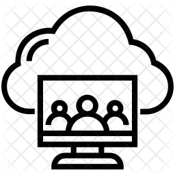 256x256 Conference Call Icon Of Line Style