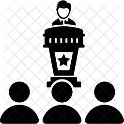 256x256 Conference Icon Of Glyph Style