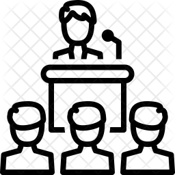 256x256 Conference Icon Of Line Style