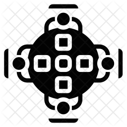 256x256 Conference Table Icon Of Glyph Style
