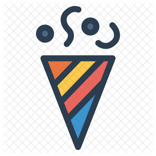 512x512 Confetti Icon Of Colored Outline Style