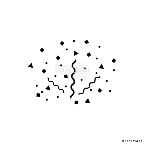 500x500 Confetti Icon, Logo On White Background Stock Image And Royalty