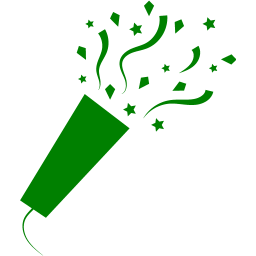 256x256 Green Confetti Icon