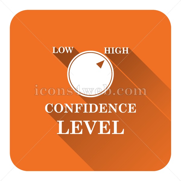 600x600 Confidence Flat Icon With Long Shadow Vector