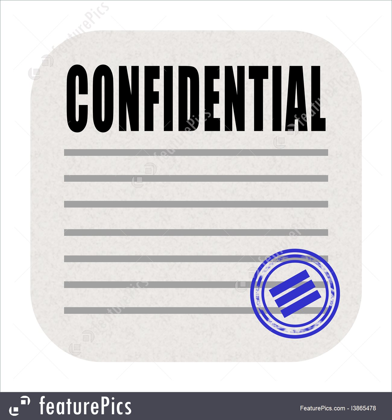 1300x1392 Confidential Document Icon Illustration