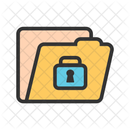 256x256 Confidential Icon Of Colored Outline Style