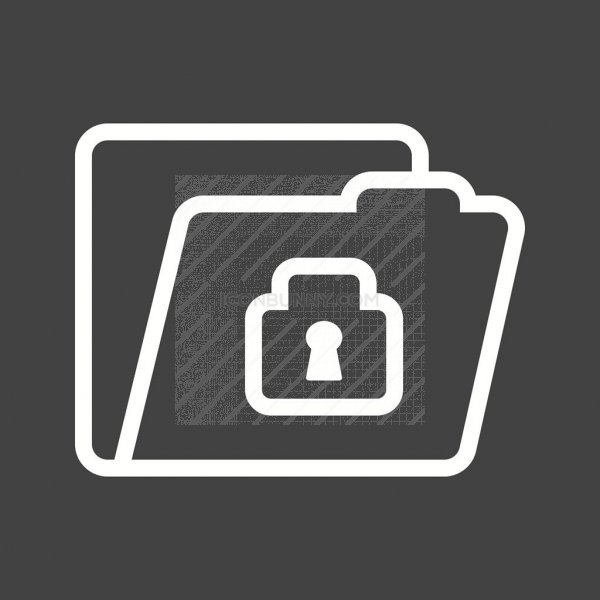 600x600 Confidential Line Inverted Icon