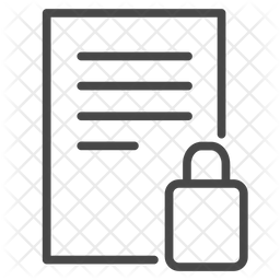 256x256 Confidential Document Icon Of Line Style