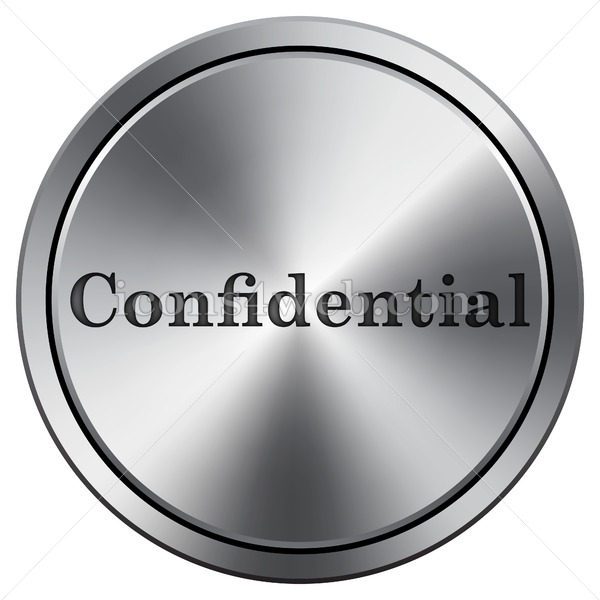 600x600 Confidential Icon Round Icon Imitating Metal