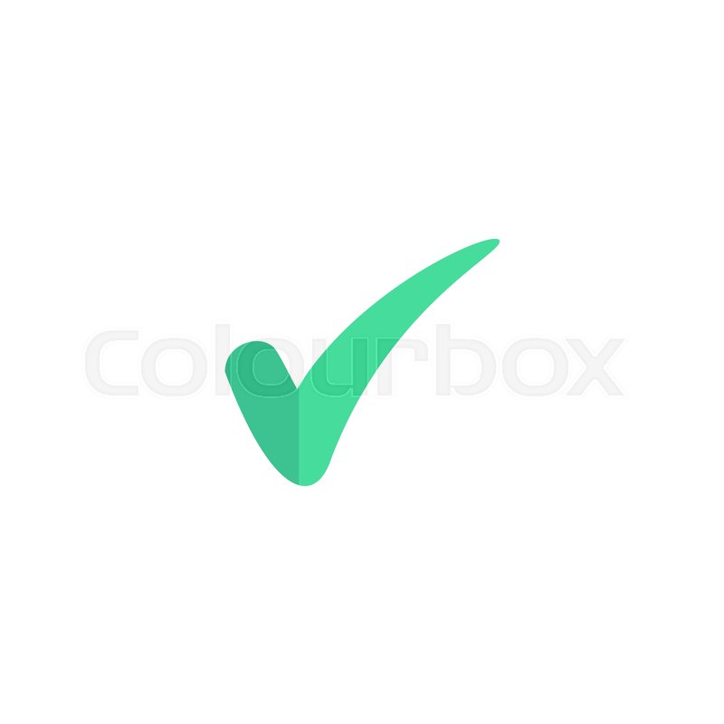 800x800 Confirm Icon Vector Flat Simple Color Stock Vector Colourbox