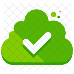 256x256 Confirm Cloud Icon Of Flat Style