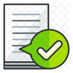 256x256 Confirm Document Icon Of Colored Outline Style