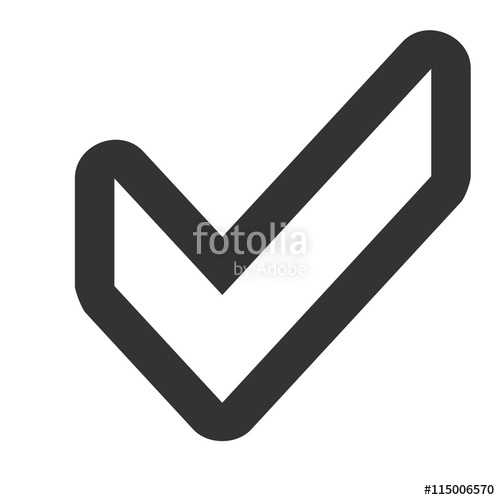 500x500 Confirm Icon Check Mark Simple Logo Vector Illustration