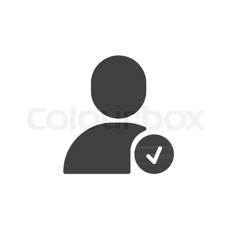 800x800 Confirm User Icon Vector, Filled Flat Stock Vector Colourbox