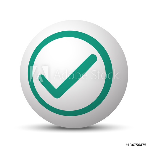 500x500 Green Confirm Icon On White Sphere