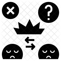 256x256 Conflict Icon Of Glyph Style