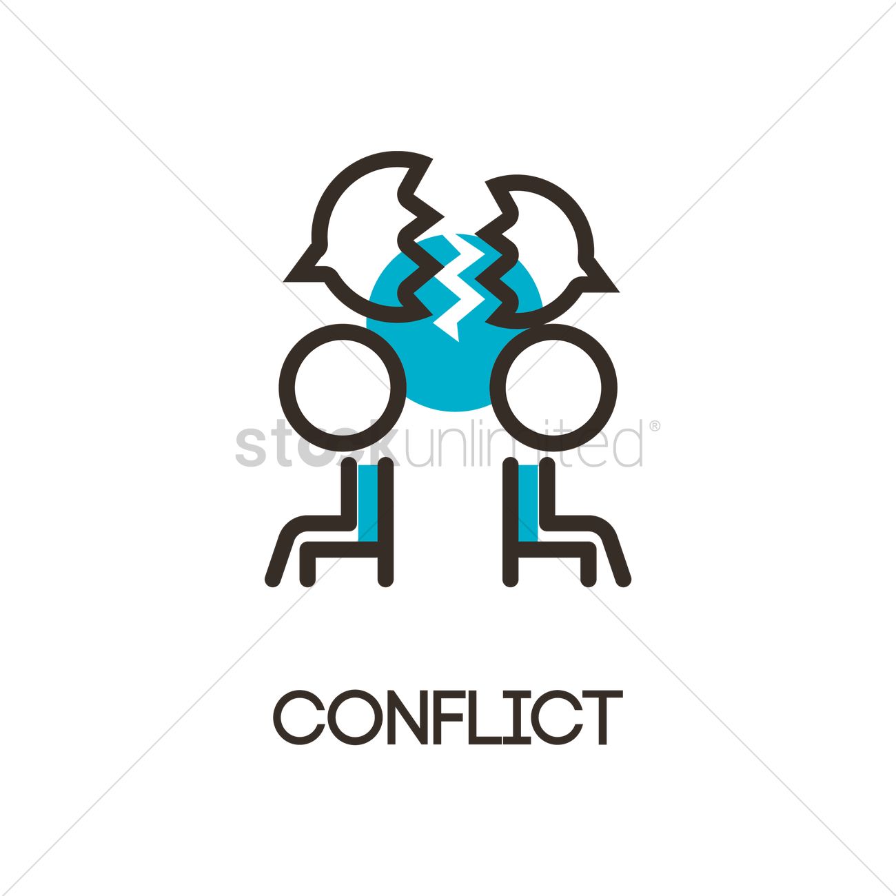 1300x1300 Conflict Icon Vector Image