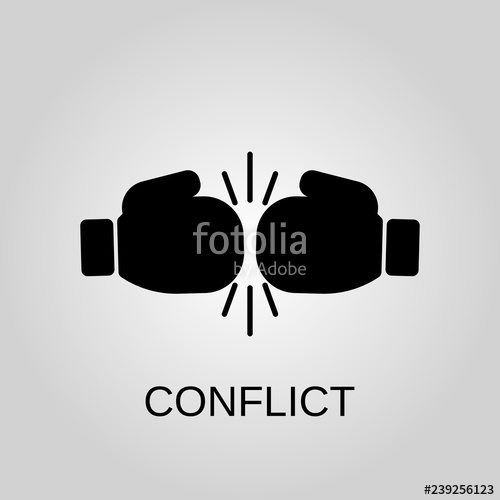 500x500 Conflict Icon Boxing Gloves Concept Symbol Design Stock