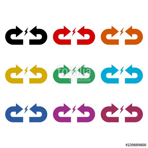 500x500 Conflict Of Interest Icon Or Logo, Color Set Stock Photo