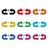 160x160 Conflict Of Interest Icon Or Logo, Color Set With Long Shadow