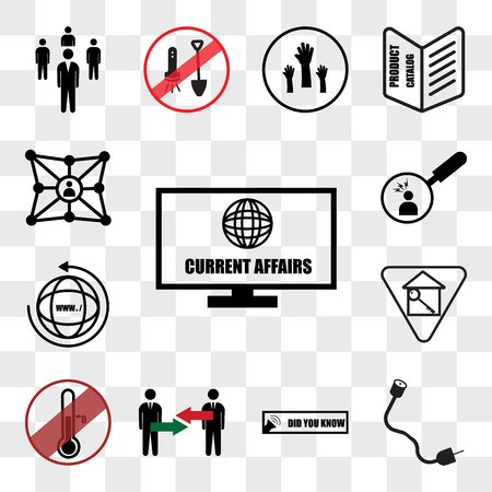 450x450 Set Of Transparent Icons Such As Current Affairs, Coax, Did You