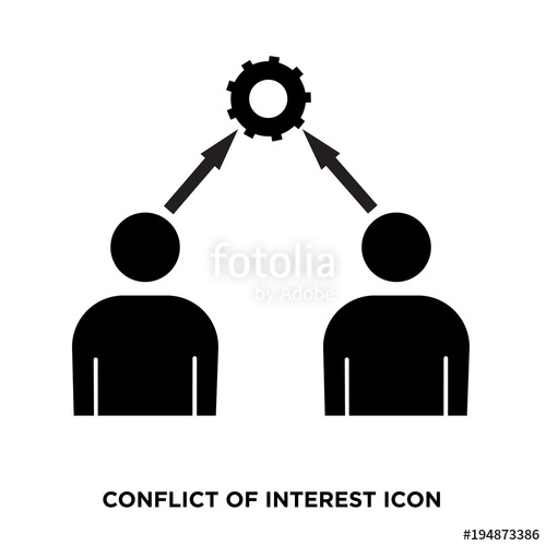 500x500 Conflict Of Interest Icon,flat Vector Sign Isolated On White