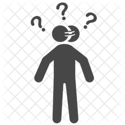 256x256 Confused Icon Of Glyph Style