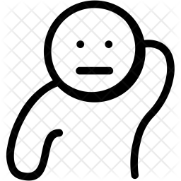 256x256 Confused Icon Of Line Style