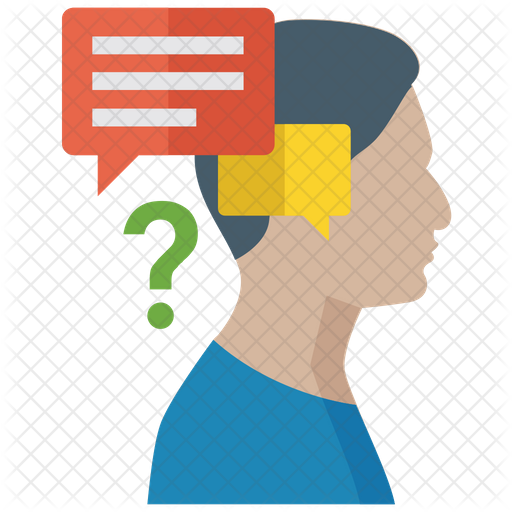 512x512 Confused Person Icon Of Flat Style