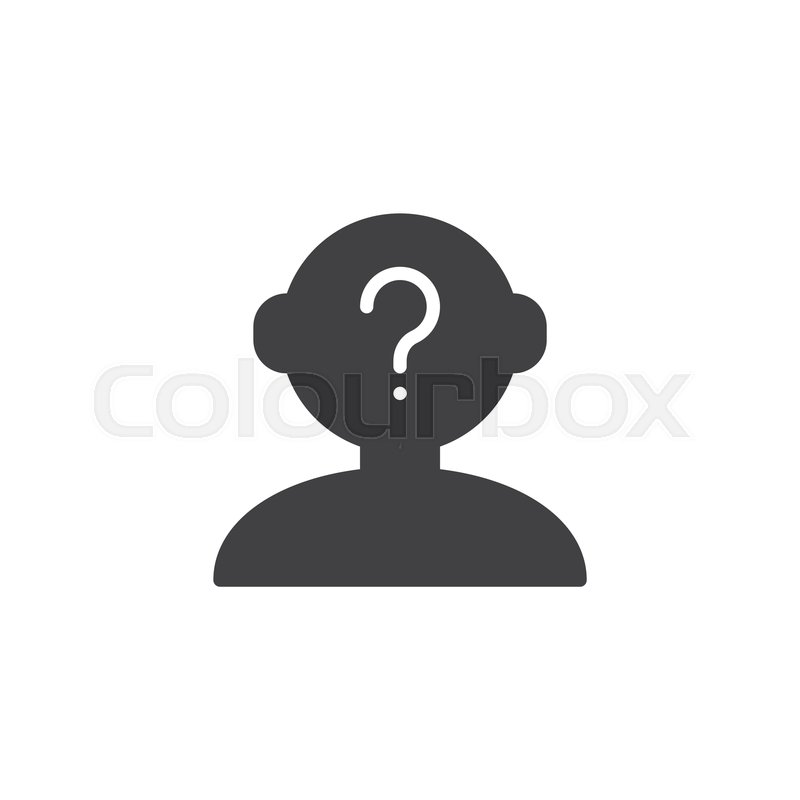 800x800 Confused Person Vector Icon Filled Stock Vector Colourbox