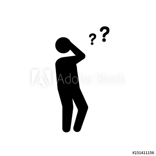 500x500 Confused Human Icon Trendy Confused Human Logo Concept On White