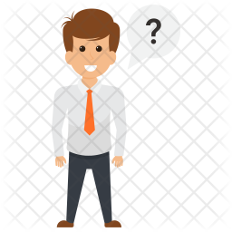 256x256 Confused Businessman Icon Of Flat Style