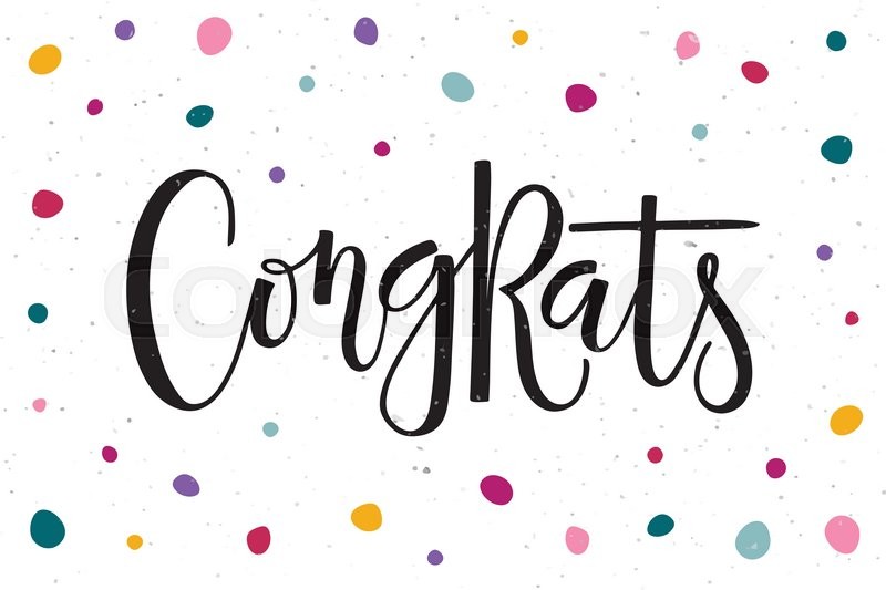800x533 Hand Sketched Congrats Text As Badge Stock Vector Colourbox