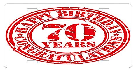 466x248 Ambesonne Birthday License Plate, Years