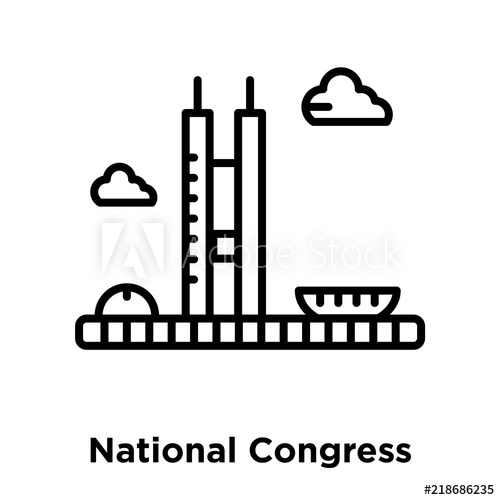 500x500 National Congress Of Brazil Icon Isolated On White Background