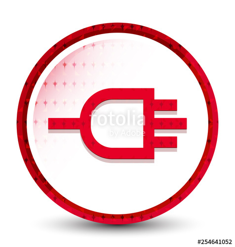 476x500 Connect Icon Misty Frozen Red Round Button Stock Image
