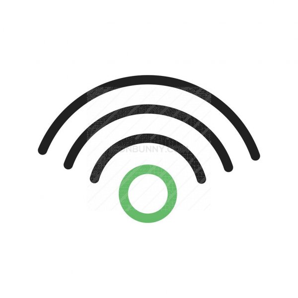 600x600 Wifi Connection Line Green Black Icon