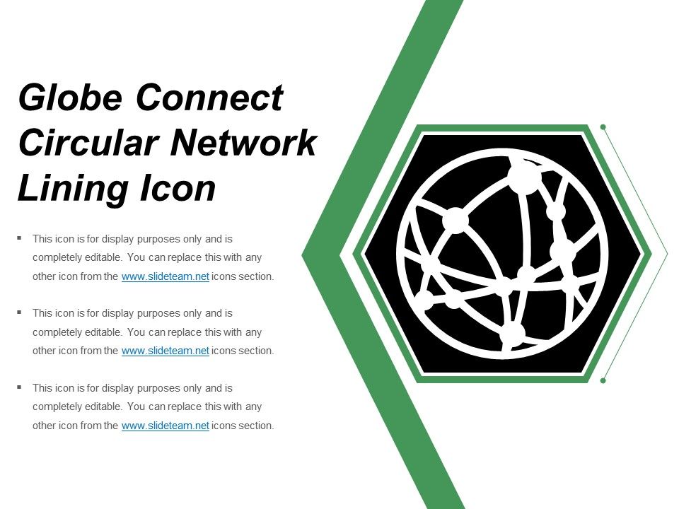 960x720 Globe Connect Circular Network Lining Icon Powerpoint Templates