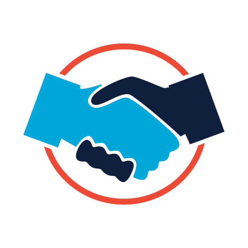 800x800 Handshake Black Flat Icon In A Circle