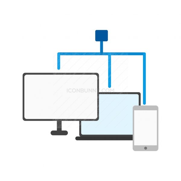 Connected Devices Flat Multicolor Icon 600x600 Connected Devices Flat Multicolor Icon