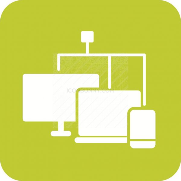 Connected Devices Flat Round Corner Icon 600x600 Connected Devices Flat Round Corner Icon