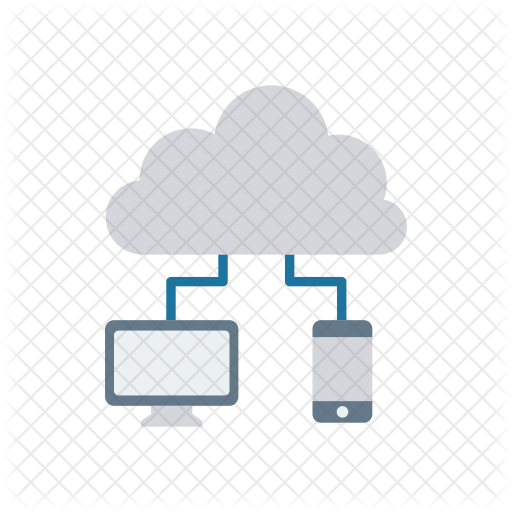 Cloud Connected Devices Icon Of Flat Style 512x512 Cloud Connected Devices Icon Of Flat Style