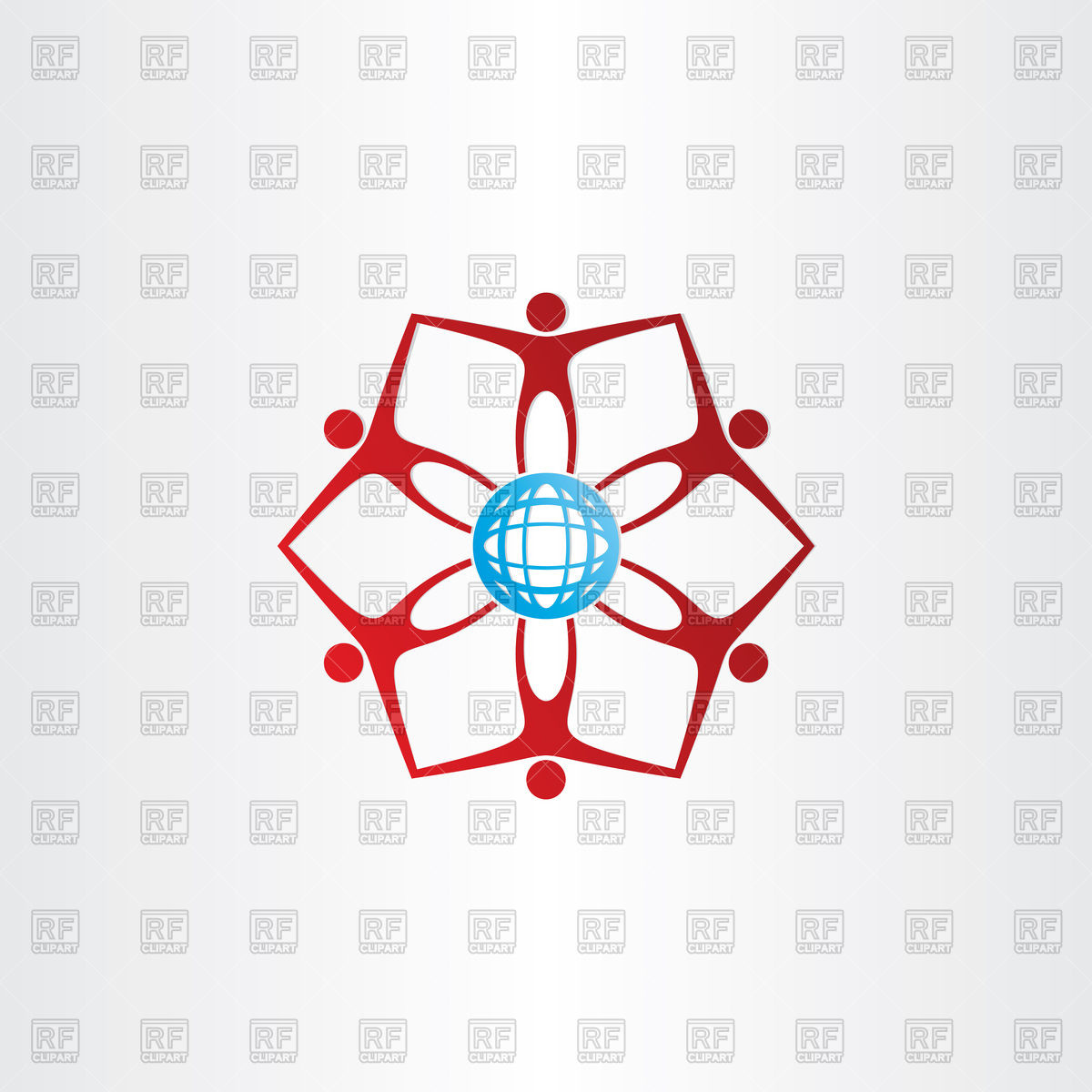 1200x1200 People Around Blue Globe