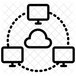 Computer Connectivity Icon Of Line Style 256x256 Computer Connectivity Icon Of Line Style