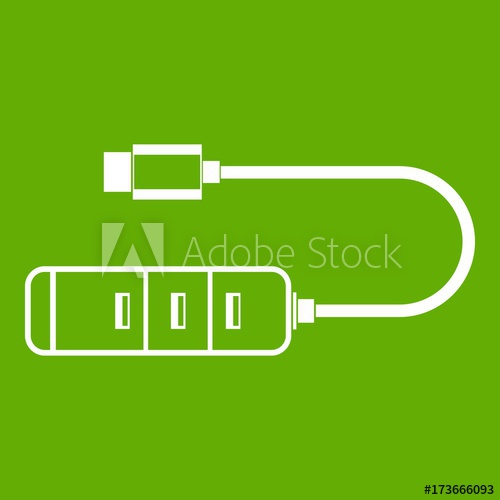 500x500 Usb Adapter Connectors Icon Green